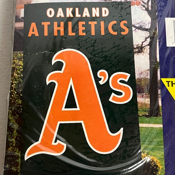 MLB Oakland Athletics 2 Sided Applique Embroidered Flag Banner 44 X 28 Green - Picture 4 of 7